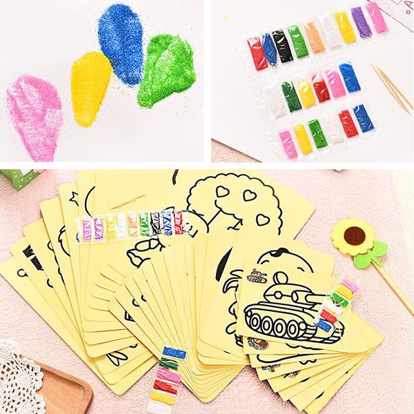10pcs/lot children kids drawing toys sand painting pictures kid diy crafts education toy for boys and girls gyh
10pcs/lot children kids drawing toys sand painting pictures kid diy crafts education toy for boys and girls gyh