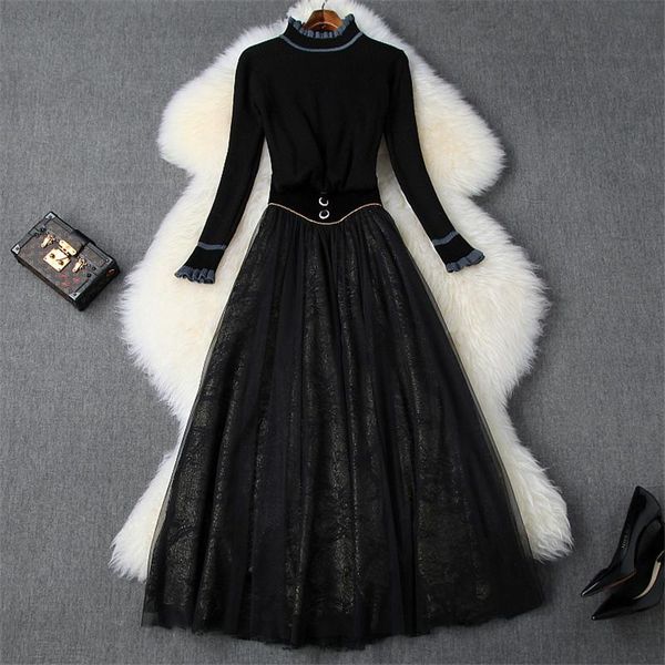 two piece dress women 2021 fashion autumn winter outfits ruffles neck sweater and high waist tulle skirt sets runway designer 2piece set, White
two piece dress women 2021 fashion autumn winter outfits ruffles neck sweater and high waist tulle skirt sets runway designer 2piece set, White