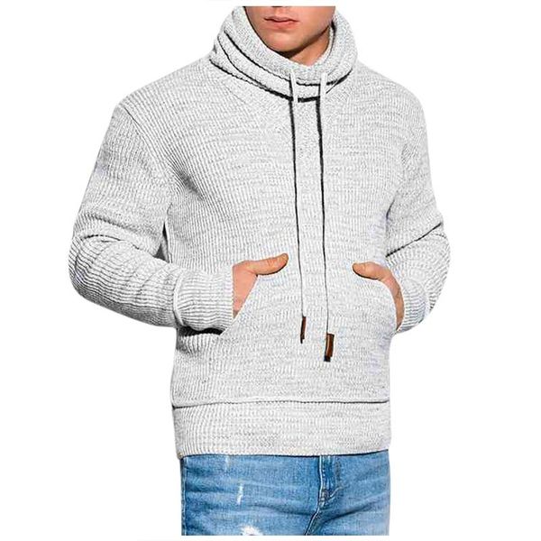 men's sweaters fall/winter oversize sweater drawstring stand collar knit long sleeve comfortable pullover outwear vintage, White;black
men's sweaters fall/winter oversize sweater drawstring stand collar knit long sleeve comfortable pullover outwear vintage, White;black
