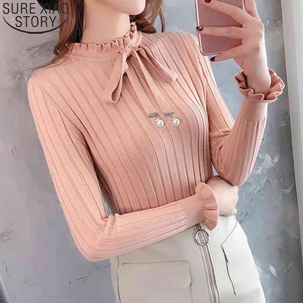 korean fashion sweater women solid slim fit bottoming shirts ruffled collar long sleeve pullover sweaters winter clothes 10367 210417, White;black
korean fashion sweater women solid slim fit bottoming shirts ruffled collar long sleeve pullover sweaters winter clothes 10367 210417, White;black