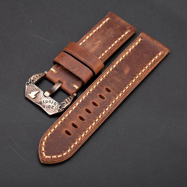 watch bands bronze cowhide watchband 20 22 24mm for pam pure buckle, layer bracelet, retro style male bracelet, Black;brown
watch bands bronze cowhide watchband 20 22 24mm for pam pure buckle, layer bracelet, retro style male bracelet, Black;brown