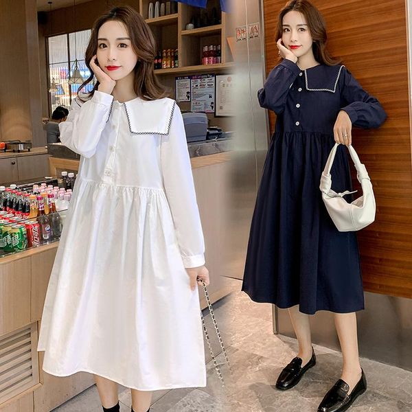 427# maternity clothes summer cotton button open short sleeves loose stylish dress pregnant women mom dresses, White
427# maternity clothes summer cotton button open short sleeves loose stylish dress pregnant women mom dresses, White