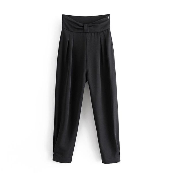 casual 2021 spring black pants office ladies high wiast pleated trousers harem women women's & capris, Black;white
casual 2021 spring black pants office ladies high wiast pleated trousers harem women women's & capris, Black;white
