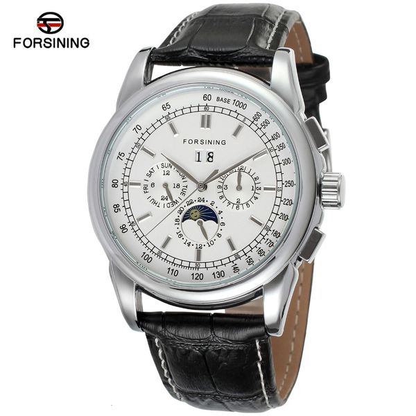 refining brand men's watches multifunctional automatic lunar phase black leather tape fsg319m3, Slivery;brown
refining brand men's watches multifunctional automatic lunar phase black leather tape fsg319m3, Slivery;brown