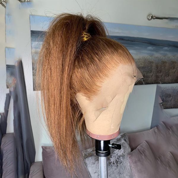 kinky straight 180 density brown color yaki lace front wig for black women with baby hair synthetic heat resisitant glueless soft, Black;brown
kinky straight 180 density brown color yaki lace front wig for black women with baby hair synthetic heat resisitant glueless soft, Black;brown