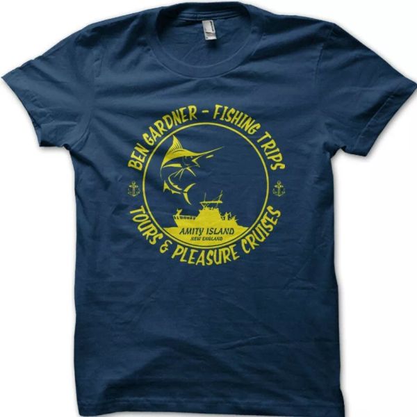 JAWS Amity Island Fishing Tours Ben Gardner printed t-shirt 8990, White;black
JAWS Amity Island Fishing Tours Ben Gardner printed t-shirt 8990, White;black