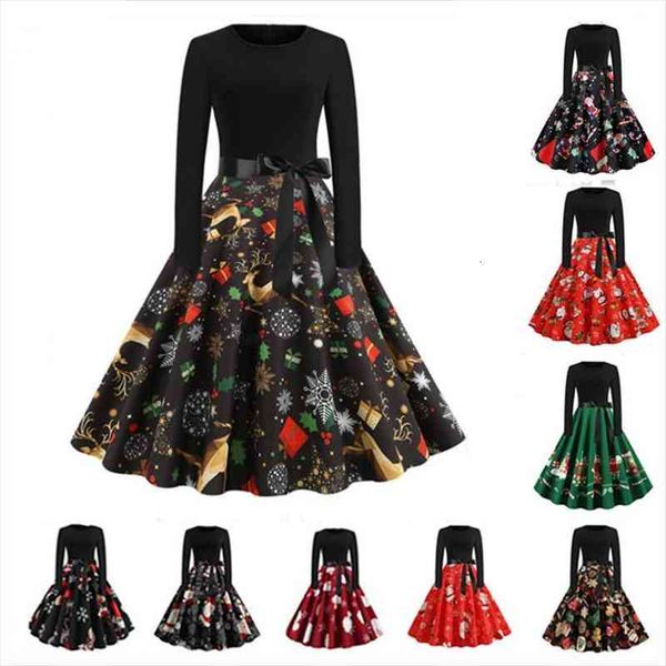plus size elegant robe printed christmas dress floral women vintage winter casual midi o neck party dresses long sleeve, Black;gray
plus size elegant robe printed christmas dress floral women vintage winter casual midi o neck party dresses long sleeve, Black;gray