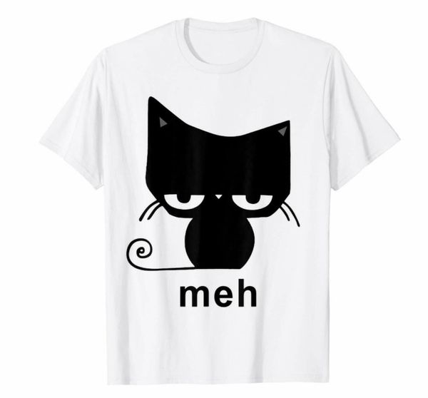 r1 meh black cat funny white t-shirt gift for cat lovers s-6xl, White;black 
r1 meh black cat funny white t-shirt gift for cat lovers s-6xl, White;black