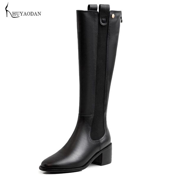 boots elegant knee high genuine leather low heels back zipper 2021 autumn winter platform basic concise fashion women shoes, Black
boots elegant knee high genuine leather low heels back zipper 2021 autumn winter platform basic concise fashion women shoes, Black