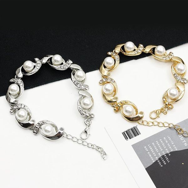 link, chain fashion zircon spun pearl bracelet ladies girls jewelry wholesale, Black
link, chain fashion zircon spun pearl bracelet ladies girls jewelry wholesale, Black