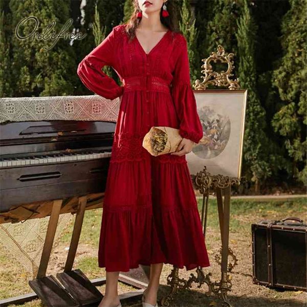 summer women red maxi dress long sleeve vintage lace crochet tunic beach 210513, Black;gray
summer women red maxi dress long sleeve vintage lace crochet tunic beach 210513, Black;gray