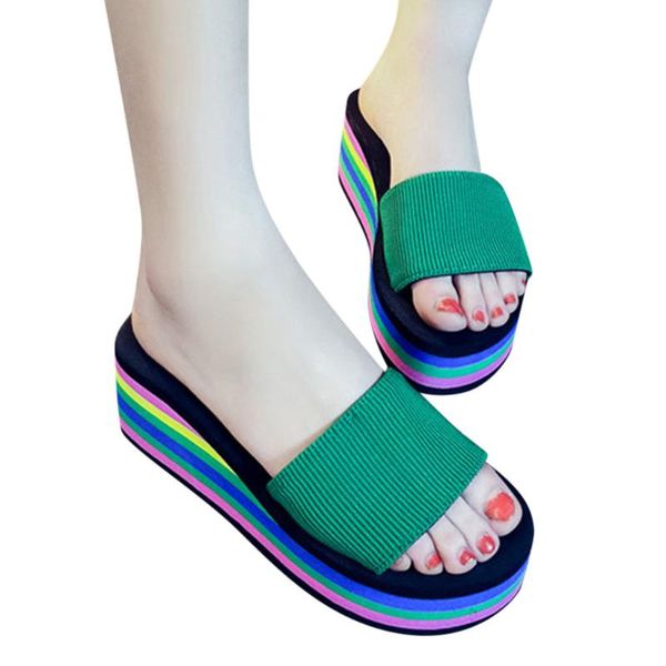 slippers summer 2021 platform women shoes wedges beach slides rainbow flip flops home woman zapatos de mujer, Black
slippers summer 2021 platform women shoes wedges beach slides rainbow flip flops home woman zapatos de mujer, Black