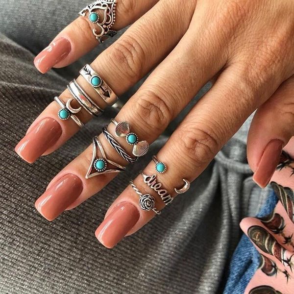wedding rings 10pcs/set midi set women antique silver color big blue stone flowers bohemian ring jewelry anillos, Slivery;golden
wedding rings 10pcs/set midi set women antique silver color big blue stone flowers bohemian ring jewelry anillos, Slivery;golden