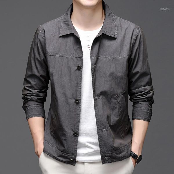 men's jackets autumn jacket lapel button korean fashion casual thin coat, Black;brown
men's jackets autumn jacket lapel button korean fashion casual thin coat, Black;brown