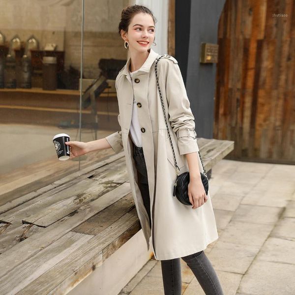 women's wool & blends 2021 spring and autumn windbreaker jacket mid-length temperament ladies all-match casual, Black
women's wool & blends 2021 spring and autumn windbreaker jacket mid-length temperament ladies all-match casual, Black