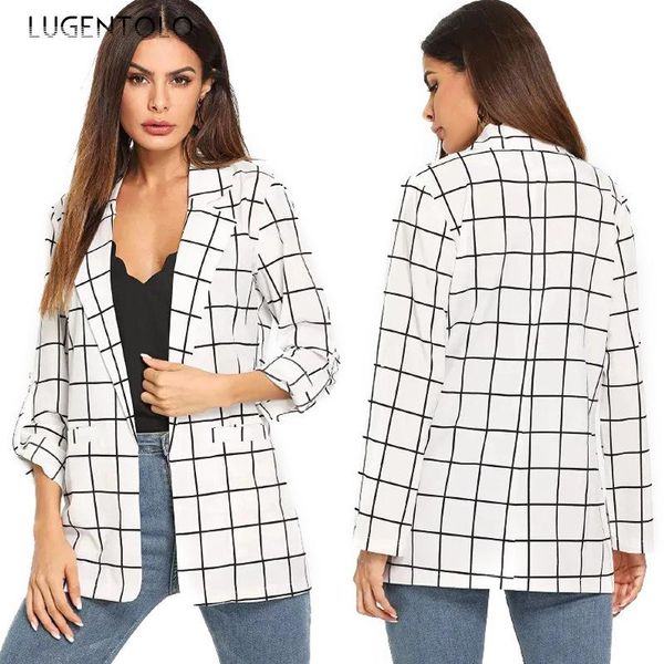 lugentolo women blazer spring summer long sleeve plaid jackets fashion casual suits straight pocket lady elegant blazers women's &, White;black
lugentolo women blazer spring summer long sleeve plaid jackets fashion casual suits straight pocket lady elegant blazers women's &, White;black