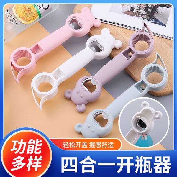 opener multi purpose four in one bottle creative can opener 
opener multi purpose four in one bottle creative can opener