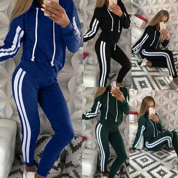 european and american women's sports leisure sweater set tracksuit dres damski tracksuits, Gray
european and american women's sports leisure sweater set tracksuit dres damski tracksuits, Gray