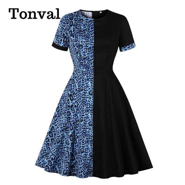 casual dresses tonval leopard and black two tone women vintage elegant a line dress round neck glamorous party retro ladies, Black;gray
casual dresses tonval leopard and black two tone women vintage elegant a line dress round neck glamorous party retro ladies, Black;gray