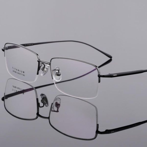 fashion sunglasses frames titanium glasses half frame pure business men myopia prescription 55-17-142, Black
fashion sunglasses frames titanium glasses half frame pure business men myopia prescription 55-17-142, Black