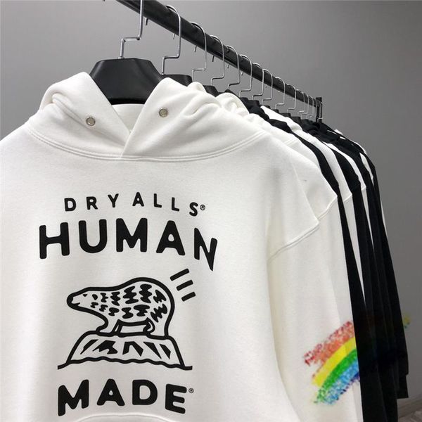 men's hoodies & sweatshirts human made hoodie men women polar bear cartoon logo pullovers, Black
men's hoodies & sweatshirts human made hoodie men women polar bear cartoon logo pullovers, Black
