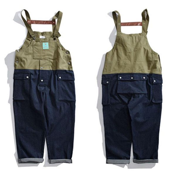 men's jeans 2021 color matching suspender, Blue
men's jeans 2021 color matching suspender, Blue