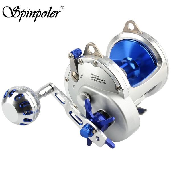 spinpoler saltwater trolling reels 4.1:1 gear ratio max drag 30kg metal jigging reel 6+1s.s big game drum fishing wheel baitcasting
spinpoler saltwater trolling reels 4.1:1 gear ratio max drag 30kg metal jigging reel 6+1s.s big game drum fishing wheel baitcasting