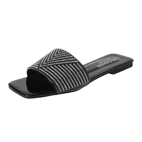 slippers casual summer women's 2021 fashion simple trend open toe all-match rhinestone decorative, Black
slippers casual summer women's 2021 fashion simple trend open toe all-match rhinestone decorative, Black