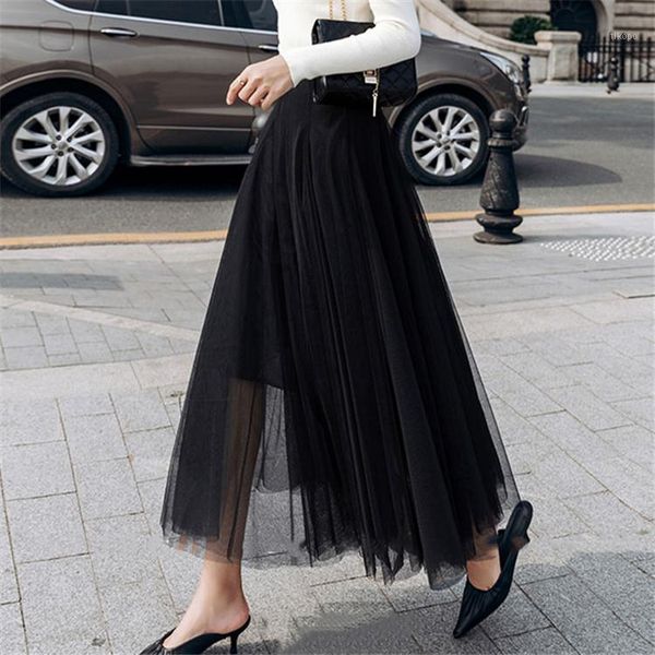 skirts 2021 autumn winter women ankle-length skirt casual elegant tulle multi colors sweet high waist ladies female d6241, Black
skirts 2021 autumn winter women ankle-length skirt casual elegant tulle multi colors sweet high waist ladies female d6241, Black