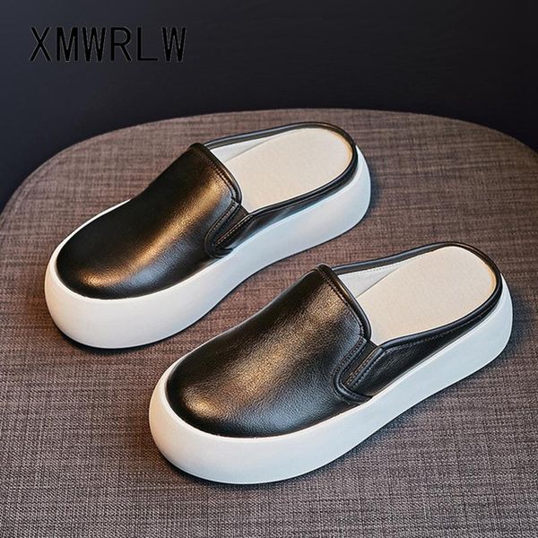 slippers xmwrlw women's half shoes 2021 summer genuine leather thick sole women ladies woman non-slip shoe, Black
slippers xmwrlw women's half shoes 2021 summer genuine leather thick sole women ladies woman non-slip shoe, Black