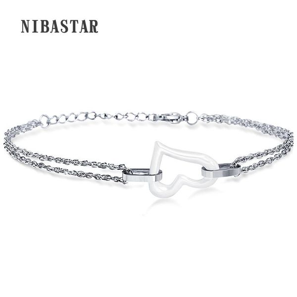 charm bracelets fashion women chain bracelet white/black ceramic heart with stainless steel pulsera jewelry, Golden;silver
charm bracelets fashion women chain bracelet white/black ceramic heart with stainless steel pulsera jewelry, Golden;silver
