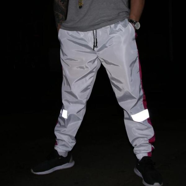 pants fashionable the autumn men's and women's reflective color matching sports hip hop leggings lovers night running white, Black
pants fashionable the autumn men's and women's reflective color matching sports hip hop leggings lovers night running white, Black