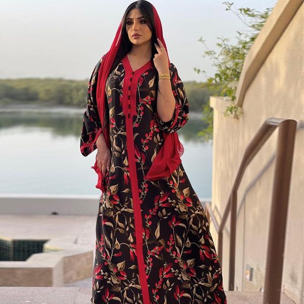 ethnic clothing donsignet muslim women dress fashion robe middle east abaya turkey dubai printed long lady, Red
ethnic clothing donsignet muslim women dress fashion robe middle east abaya turkey dubai printed long lady, Red