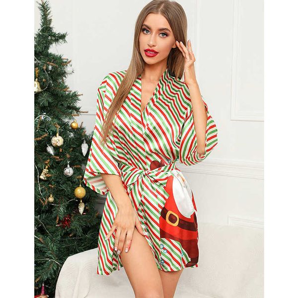 yaoting christmas morning gown ice silk seven sleeve pajamas women's short bathrobe silk light home clothes 2615 nightdress, Black;red
yaoting christmas morning gown ice silk seven sleeve pajamas women's short bathrobe silk light home clothes 2615 nightdress, Black;red
