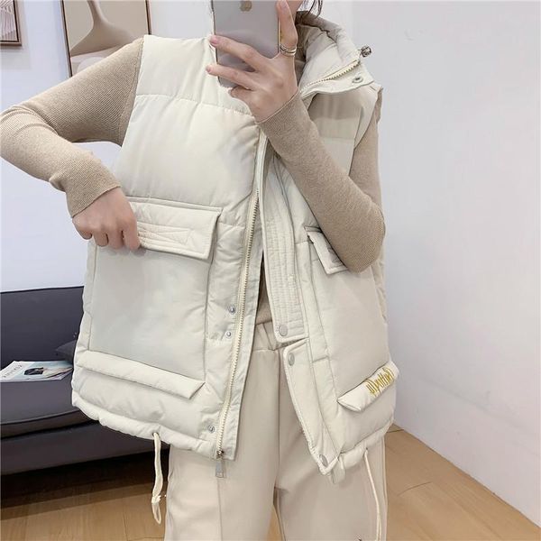 women's vests down cotton vest short bread jacket spring and autumn style korean loose padded waistcoat, Black;white
women's vests down cotton vest short bread jacket spring and autumn style korean loose padded waistcoat, Black;white
