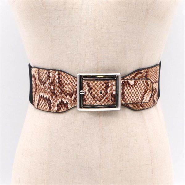 belts personalized snake skin pattern buckle elastic waist female dress coat accessories fashion wide belt, Black;brown
belts personalized snake skin pattern buckle elastic waist female dress coat accessories fashion wide belt, Black;brown