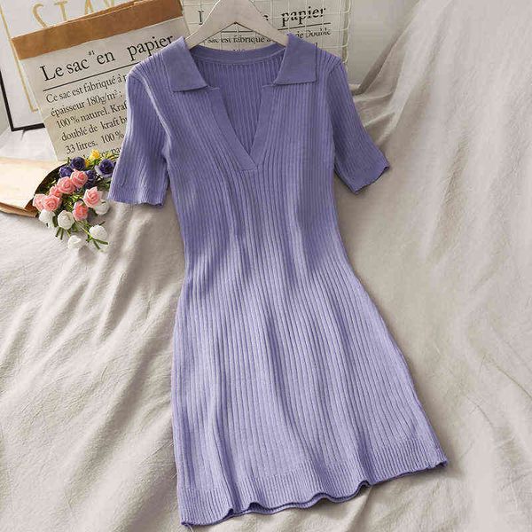 heliar women purple polo dress knitted women a-line high waist v-neck short sleeve bodycon midi dress women 2021 autumn g1214, Black;gray
heliar women purple polo dress knitted women a-line high waist v-neck short sleeve bodycon midi dress women 2021 autumn g1214, Black;gray