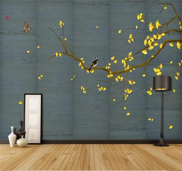 wallpapers xue su custom mural wallpaper home decoration chinese style hand-painted ginkgo gongbi flowers and birds background wall
wallpapers xue su custom mural wallpaper home decoration chinese style hand-painted ginkgo gongbi flowers and birds background wall