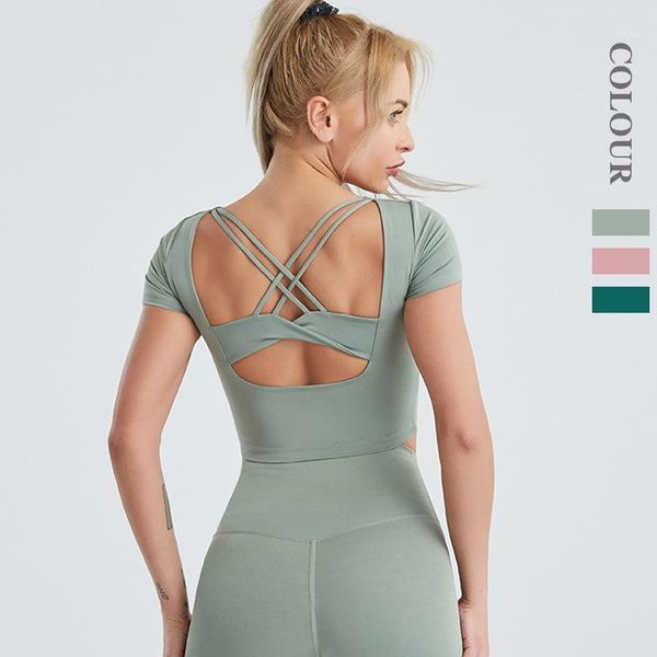 yoga outfit 2021 sport with open back women sportswear short sleeve t-shirt for fitness shirt gym workout clothes 2xl
yoga outfit 2021 sport with open back women sportswear short sleeve t-shirt for fitness shirt gym workout clothes 2xl