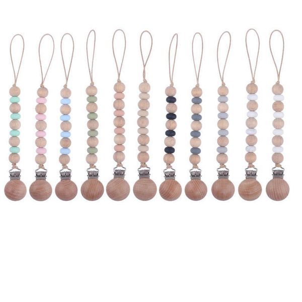baby pacifier holders chain clips weaning teething natural wooden silicone beads kids chew toys infant food grade soother b8142
baby pacifier holders chain clips weaning teething natural wooden silicone beads kids chew toys infant food grade soother b8142