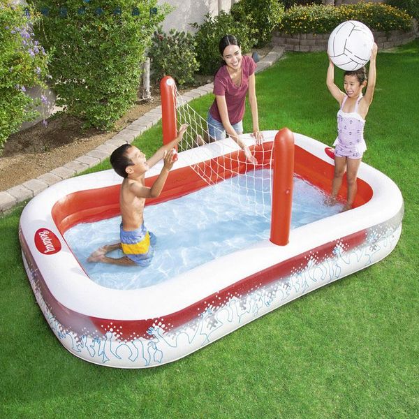 way 253*168*97cm inflatable marine ball pool infant children's paddling volleyball thickening with pump & accessories
way 253*168*97cm inflatable marine ball pool infant children's paddling volleyball thickening with pump & accessories