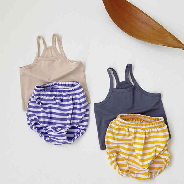 summer solid color camisole striped shorts for infant boys and girls clothes two-piece casual toddler baby suit 210515, White
summer solid color camisole striped shorts for infant boys and girls clothes two-piece casual toddler baby suit 210515, White
