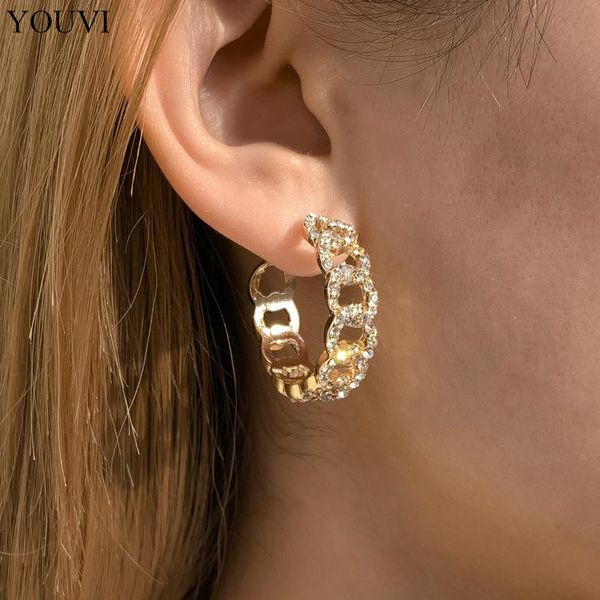hoop & huggie youvi fashion crystal chains earrings for women simple modern piercing 2021 trend hoops ear clip cuff jewelry, Golden;silver
hoop & huggie youvi fashion crystal chains earrings for women simple modern piercing 2021 trend hoops ear clip cuff jewelry, Golden;silver