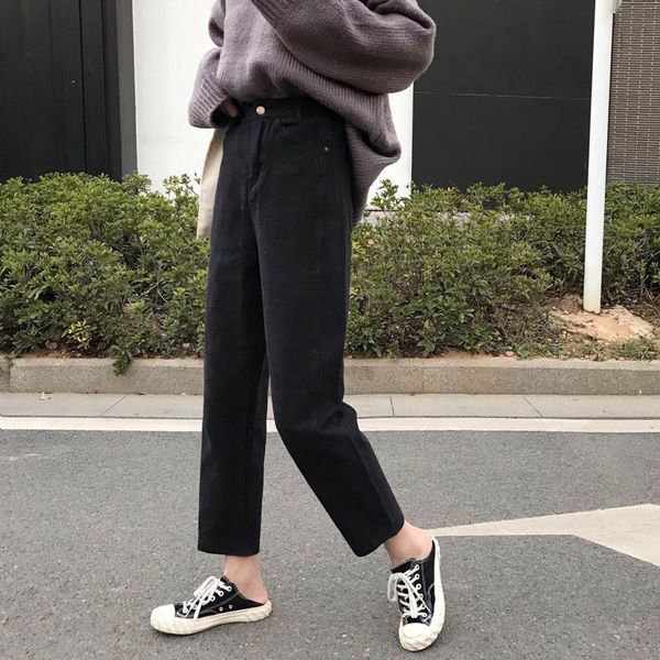 women's jeans dd0135 fashion all-match high waist slimming loose harem straight leg pants trousers women, Blue
women's jeans dd0135 fashion all-match high waist slimming loose harem straight leg pants trousers women, Blue