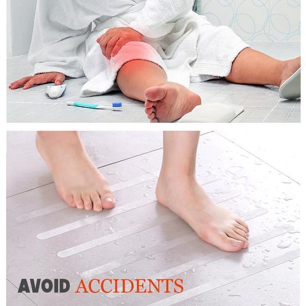 bath mats non-slip shower strip transparent wavy sticker bathtub/step/baby anti-fall purpose high strength paste safety tape pad