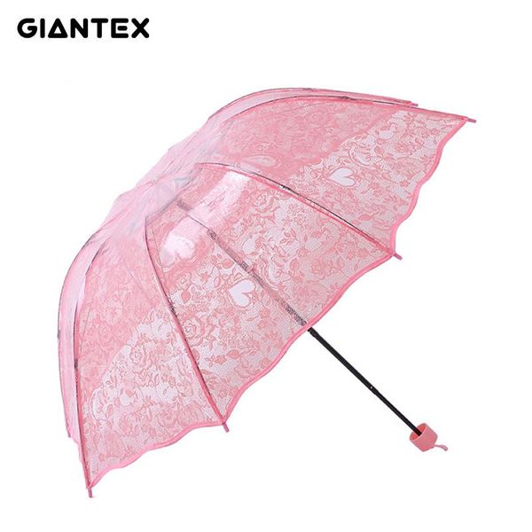 umbrellas romantic lace transparent three-folding umbrella rainy rain women men u2012
umbrellas romantic lace transparent three-folding umbrella rainy rain women men u2012