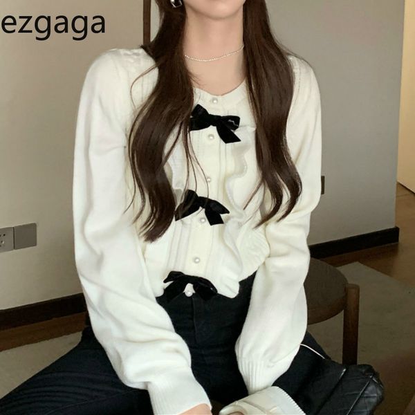 ezgaga tender sweet bowknot jumper sweater women autumn korean ruffles pearl button outwear elegant pullover ladies 210430, White;black
ezgaga tender sweet bowknot jumper sweater women autumn korean ruffles pearl button outwear elegant pullover ladies 210430, White;black