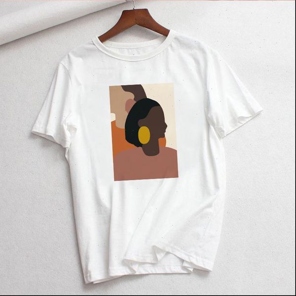 vintage abstract printing summer women t shirts cartoon fashion casual tee harajuku feminist cotton shirt, White
vintage abstract printing summer women t shirts cartoon fashion casual tee harajuku feminist cotton shirt, White