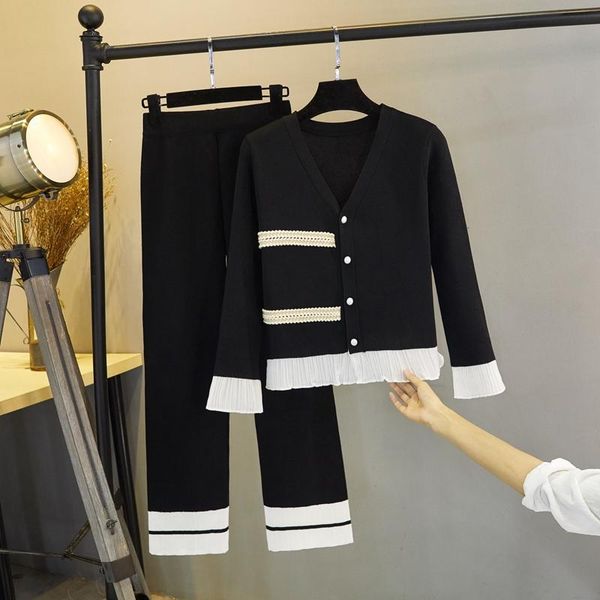 women's two piece pants wtianyuw lace chic compus student 2 pieces sets women tracsuits single breasted cardigan sweater wide leg capri, White
women's two piece pants wtianyuw lace chic compus student 2 pieces sets women tracsuits single breasted cardigan sweater wide leg capri, White