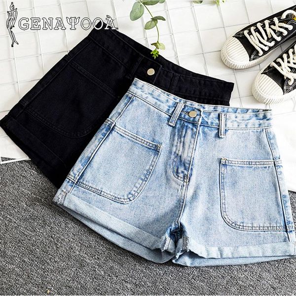 women's shorts genayooa women jeans denim cotton summer 2021 plus size high waist vintage short feminino jean, White;black
women's shorts genayooa women jeans denim cotton summer 2021 plus size high waist vintage short feminino jean, White;black